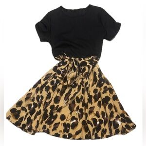 Black and Tan Pedal Dress
